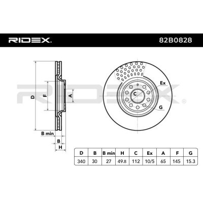 Tarcza hamulcowa RIDEX 82B0828 82B0828 - foto 4