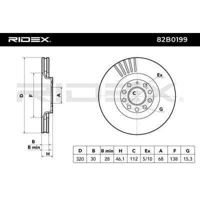 Tarcza hamulcowa RIDEX 82B0199 82B0199 - foto 6