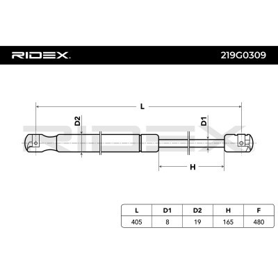 Amortyzator Pokrywy Bagażnika RIDEX 219G0309 219G0309 - foto 6