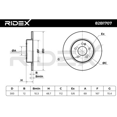 Tarcza hamulcowa RIDEX 82B1707 82B1707 - foto 7