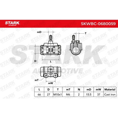 Cylinderek hamulcowy Stark SKWBC-0680059 SKWBC-0680059 - foto 5
