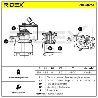 Zacisk Hamulcowy RIDEX 78B0673 78B0673 - foto 5