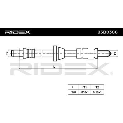 Przewód hamulcowy elast RIDEX 83B0306 83B0306 - foto 4