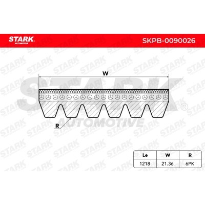 Pasek Klinowy Wielorowkowy Stark SKPB-0090026 SKPB-0090026 - foto 3