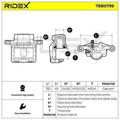 Zacisk Hamulcowy RIDEX 78B0799 78B0799 - foto 6
