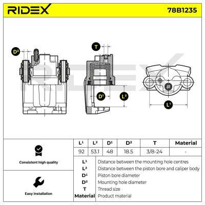 Zacisk Hamulcowy RIDEX 78B1235 78B1235 - foto 6