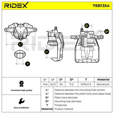 Zacisk Hamulcowy RIDEX 78B1354 78B1354 - foto 6