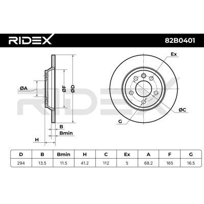 Tarcza hamulcowa RIDEX 82B0401 82B0401 - foto 4
