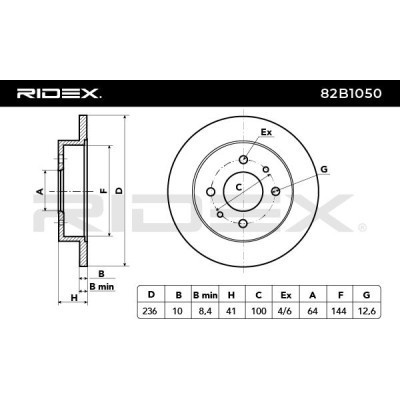 Tarcza hamulcowa RIDEX 82B1050 82B1050 - foto 3