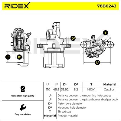 Zacisk Hamulcowy RIDEX 78B0243 78B0243 - foto 6