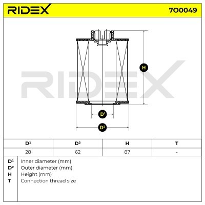 Filtr Oleju RIDEX 7O0049 7O0049 - foto 8