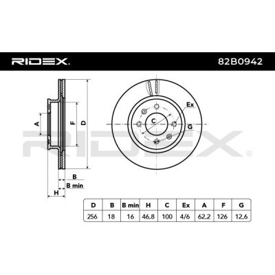 Tarcza hamulcowa RIDEX 82B0942 82B0942 - foto 5