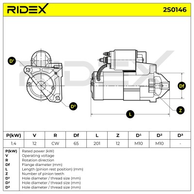 Rozrusznik RIDEX 2S0146 2S0146 - foto 6