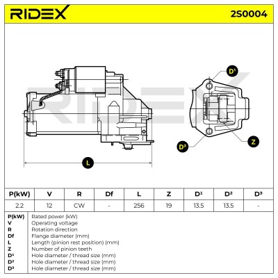 Rozrusznik RIDEX 2S0004 2S0004 - foto 7