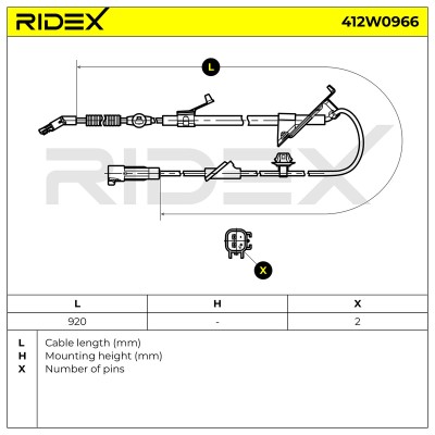 Czujnik ABS RIDEX 412W0966 412W0966 - foto 6