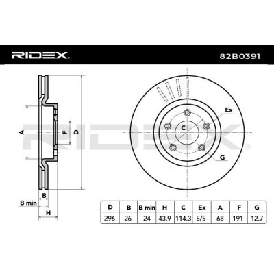 Tarcza hamulcowa RIDEX 82B0391 82B0391 - foto 3
