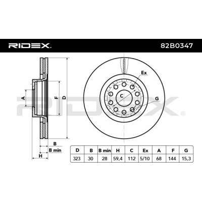 Tarcza hamulcowa RIDEX 82B0347 82B0347 - foto 4