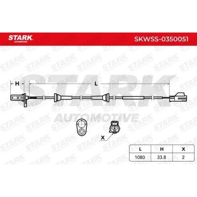 Czujnik ABS Stark SKWSS-0350051 SKWSS-0350051 - foto 2