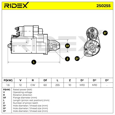 Rozrusznik RIDEX 2S0255 2S0255 - foto 6