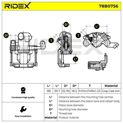 Zacisk Hamulcowy RIDEX 78B0756 78B0756 - foto 7