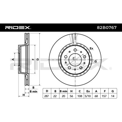 Tarcza hamulcowa RIDEX 82B0767 82B0767 - foto 3