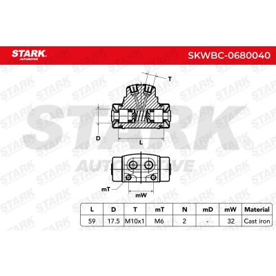 Cylinderek hamulcowy Stark SKWBC-0680040 SKWBC-0680040 - foto 7