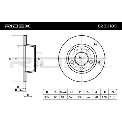 Tarcza hamulcowa RIDEX 82B0185 82B0185 - foto 4