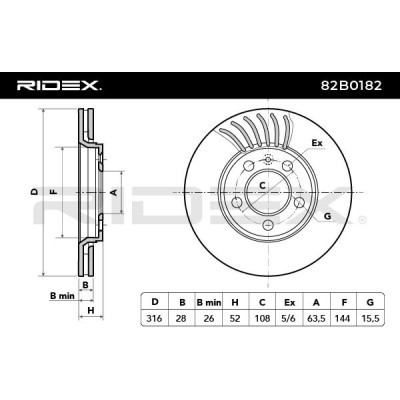 Tarcza hamulcowa RIDEX 82B0267 82B0267 - foto 6