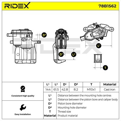 Zacisk Hamulcowy RIDEX 78B1562 78B1562 - foto 2