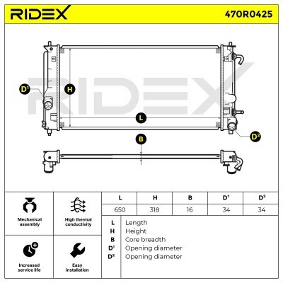 Chłodnica RIDEX 470R0425 470R0425 - foto 7