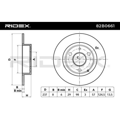 Tarcza hamulcowa RIDEX 82B0661 82B0661 - foto 3