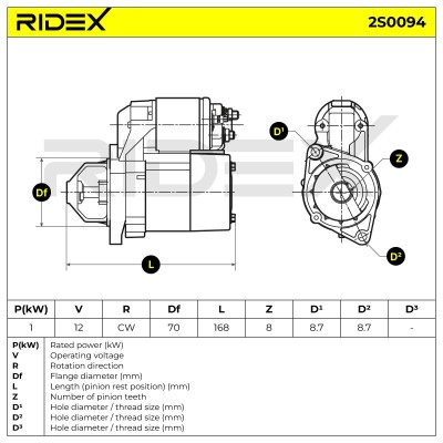 Rozrusznik RIDEX 2S0094 2S0094 - foto 6
