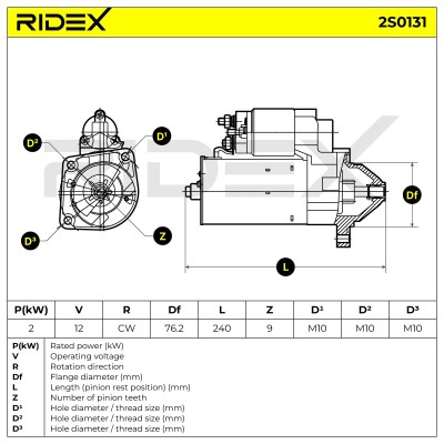 Rozrusznik RIDEX 2S0131 2S0131 - foto 6