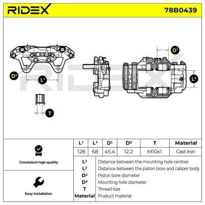Zacisk Hamulcowy RIDEX 78B0439 78B0439 - foto 6