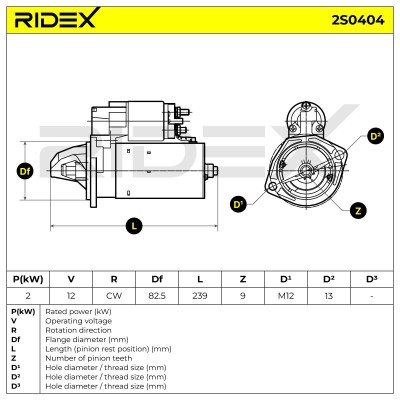 Rozrusznik RIDEX 2S0404 2S0404 - foto 6
