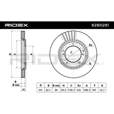Tarcza hamulcowa RIDEX 82B0291 82B0291 - foto 3