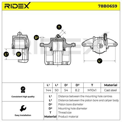Zacisk Hamulcowy RIDEX 78B0659 78B0659 - foto 5