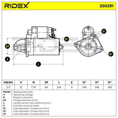 Rozrusznik RIDEX 2S0291 2S0291 - foto 6