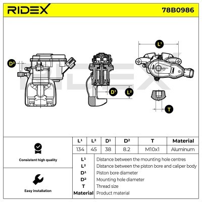 Zacisk Hamulcowy RIDEX 78B0986 78B0986 - foto 7