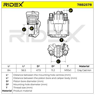 Zacisk Hamulcowy RIDEX 78B2578 78B2578 - foto 7