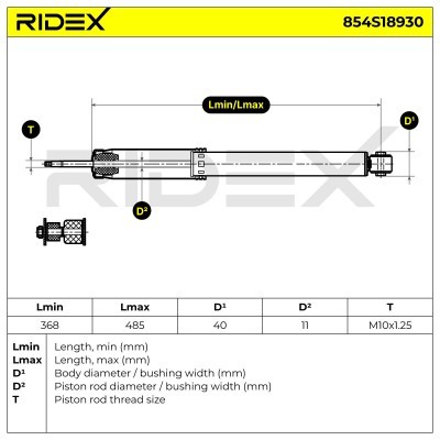 Amortyzator RIDEX 854S18930 854S18930 - foto 8
