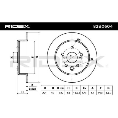 Tarcza hamulcowa RIDEX 82B0604 82B0604 - foto 3