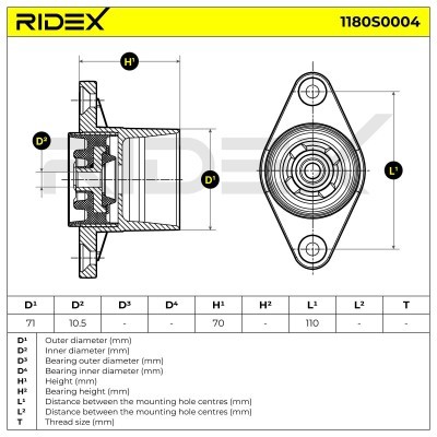 Mocowanie Amortyzatora RIDEX 1180S0004 1180S0004 - foto 4