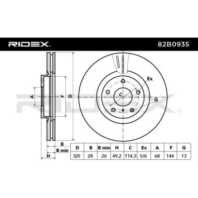 Tarcza hamulcowa RIDEX 82B0935 82B0935 - foto 6