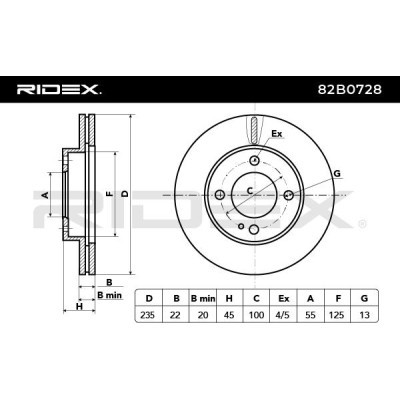Tarcza hamulcowa RIDEX 82B0728 82B0728 - foto 3