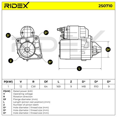 Rozrusznik RIDEX 2S0710 2S0710 - foto 6