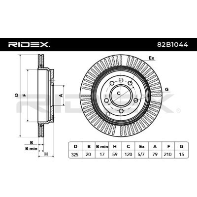 Tarcza hamulcowa RIDEX 82B1044 82B1044 - foto 3