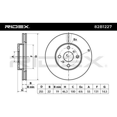 Tarcza hamulcowa RIDEX 82B1227 82B1227 - foto 4