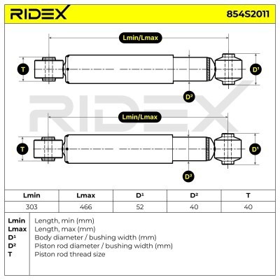 Amortyzator RIDEX 854S2011 854S2011 - foto 2