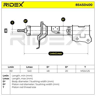 Amortyzator RIDEX 854S0400 854S0400 - foto 9